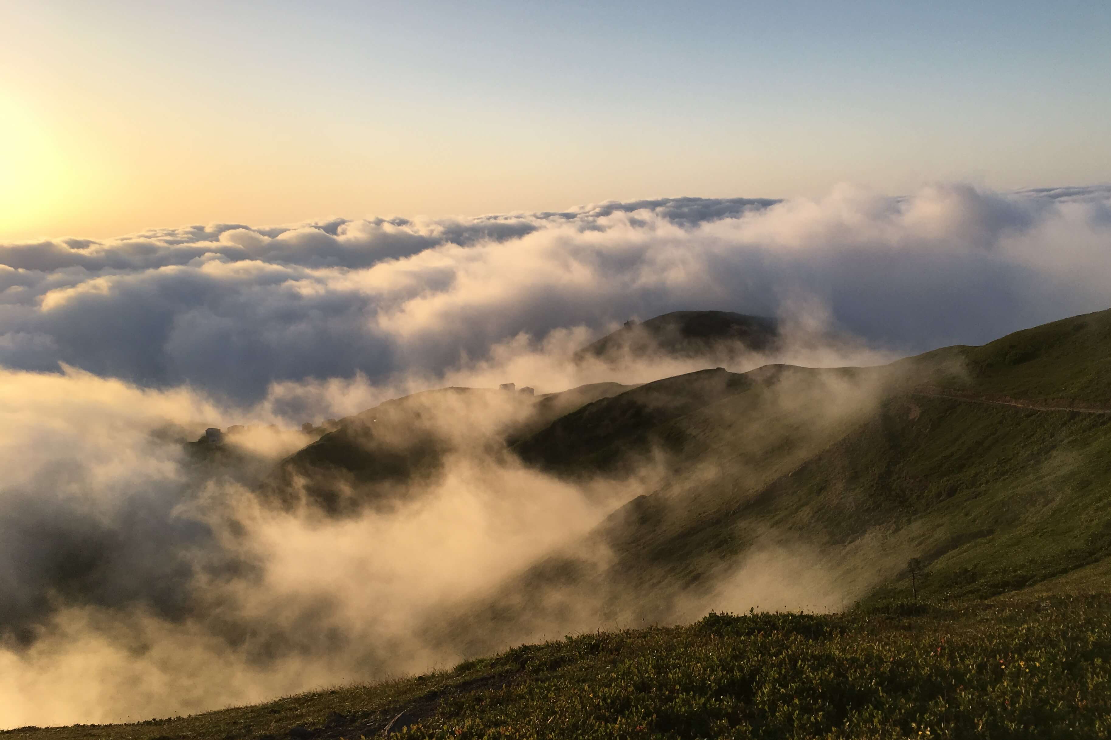 hills above the clouds