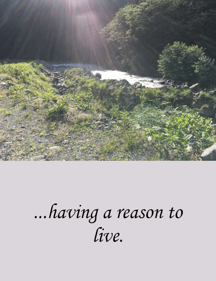 ...having a reason to live.